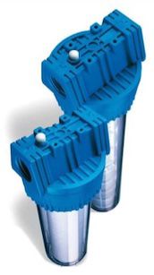 Aqua 9,3/4" Polypropylene Filter Housing, with Simplex, Duplex, or Triplex Brackets