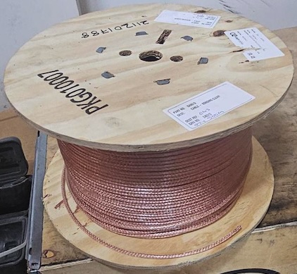 Grounding / Earthing Cable, Clear PVC, 16x8x0.2 Braided Copper Core, 250m Reel