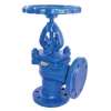 Globe Valve, Cast Iron (Painted), Angle-Pattern, BS EN 1092-1 PN16 Flanged