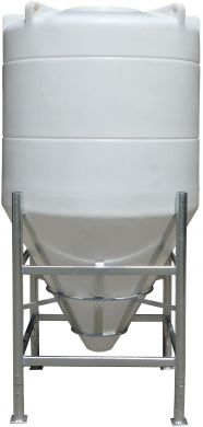 Conical / Cone Bottom, Food Grade LDPE Tank, 7000 Litre (60Deg. Cone) With Stand 