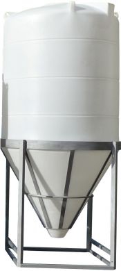 Conical / Cone Bottom, Food Grade LDPE Tank, 3150 Litre With Stand