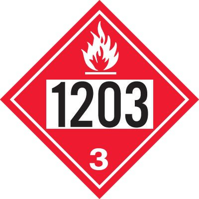 Gammon GTP-2135-8, Gasoline and Kerosene, 1203 DOT Marker Flammable Decal, 3M, 10,3/4" Square