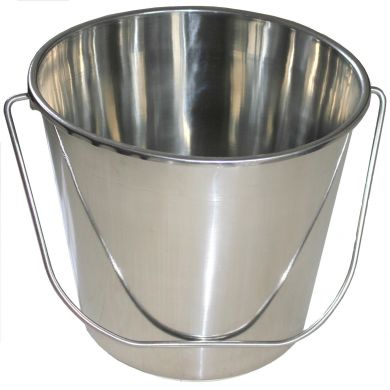 Bucket, Stainless Steel, Spun, 12L