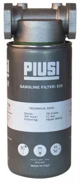 Piusi, Spin-On Canister Type, Gasoline Filter E25 ATEX, Water and Particle Filter Elements