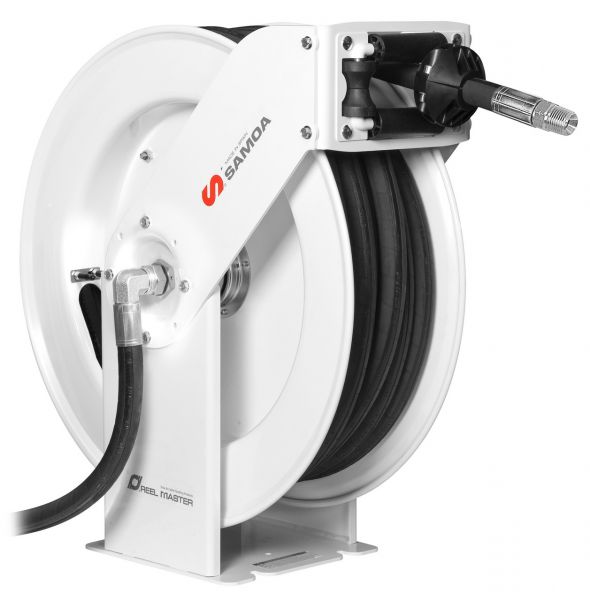 SAMOA RM34 Heavy-Duty Hose Reel for Air/Water/Antifreeze Solutions/Diesel/Lubricants - 20m x 1/2"