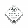 CLASS 6.2 (INFECTIOUS SUBSTANCE) HAZARD LABELS (100MM X 100MM), Roll of 250
