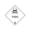 CLASS 6.1 (TOXIC SUBSTANCES) HAZARD LABELS (100MM X 100MM), Roll of 250